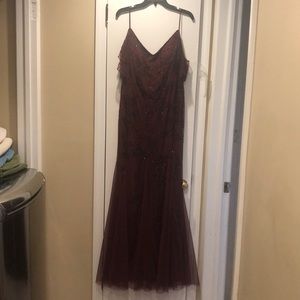 Adrianna Papell gown in mahogany size 18. Never altered, never worn.